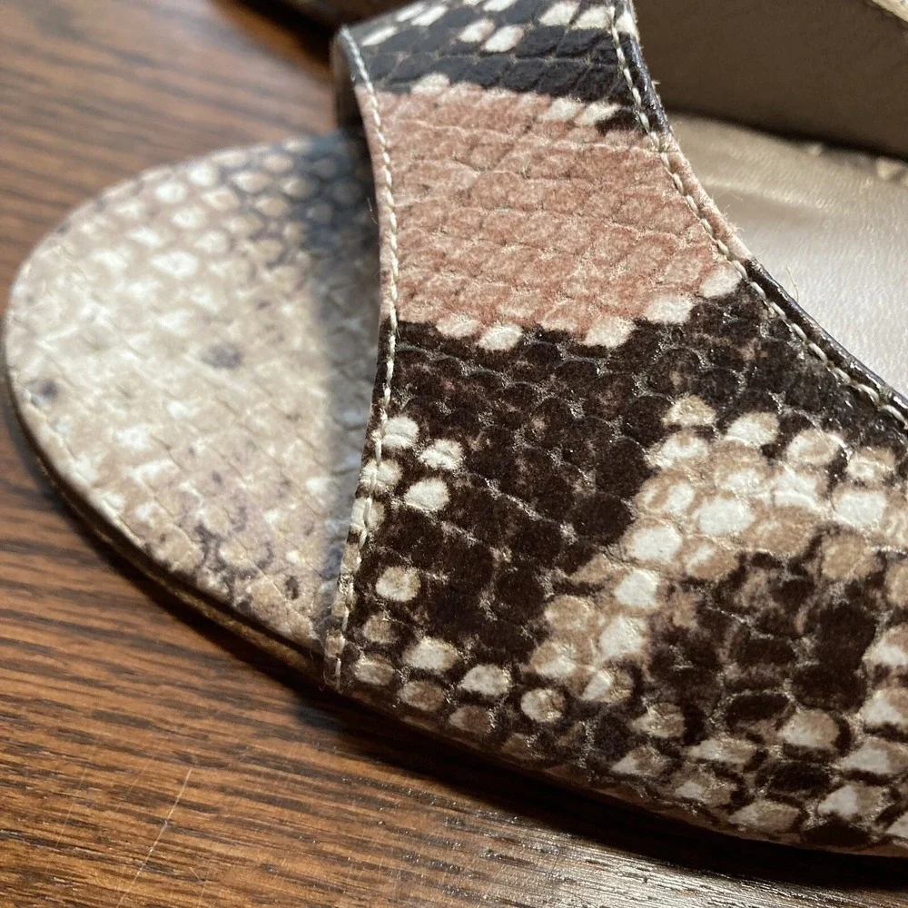 VTG AGL Attilio Giusti Leombruni Embossed Python Snakeskin Heel Women 7 38 Italy